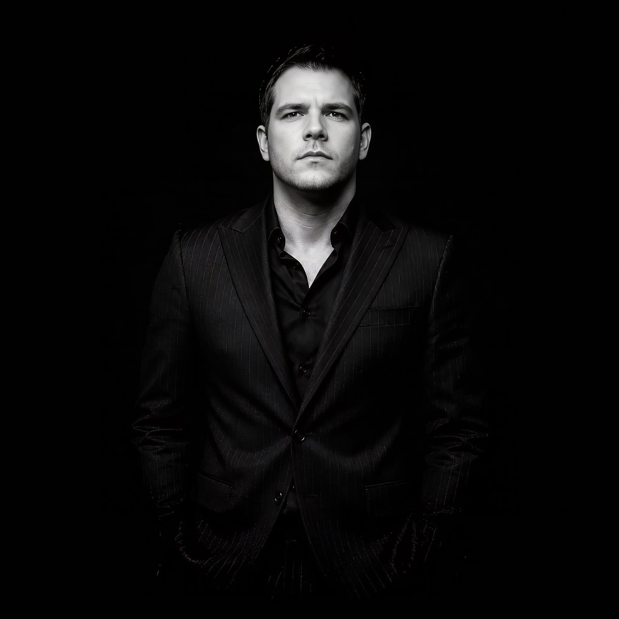 Black-and-white portrait of Duane Swan
